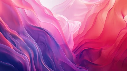 Obraz premium Abstract vibrant flowing fabrics in shades of pink, purple, and red.