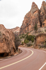 road in zion national park