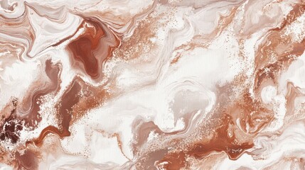 Obraz premium Abstract watercolor mocha mousse swirl background for creative design projects. Watercolor illustration. Horizontal banner. Copy space. Color of the Year concept. Modern design