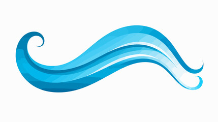 Swirly Waves Tears Icon Logo: Dynamic Natural Water Splash Symbol