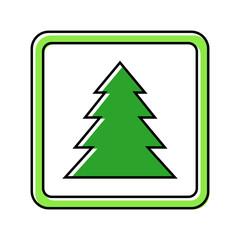 outdoor use only label product caution color icon vector. outdoor use only label product caution sign. isolated symbol illustration