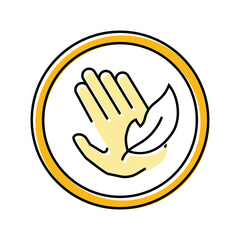 Fototapeta premium hypoallergenic label product caution color icon vector. hypoallergenic label product caution sign. isolated symbol illustration