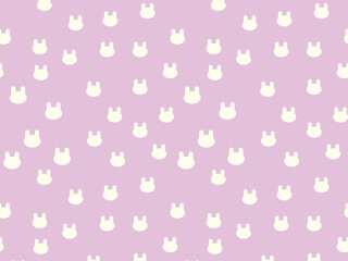 背景（パープル地うさぎ柄）
