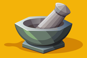 Volcanic Stone Utensil used for grinding corn, sauces and pastes by hand vector illustration