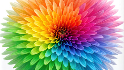 Vibrant rainbow-colored flower with intricate petals creating a stunning floral display