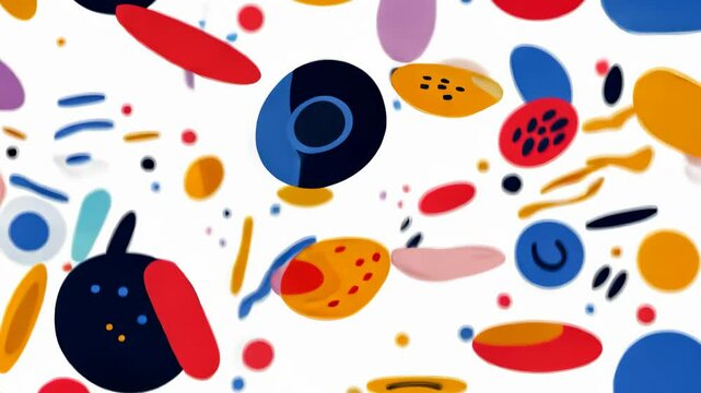 Experience a vibrant abstract vector design, blending modern illustrations with playful textures in a lively cartoon style.