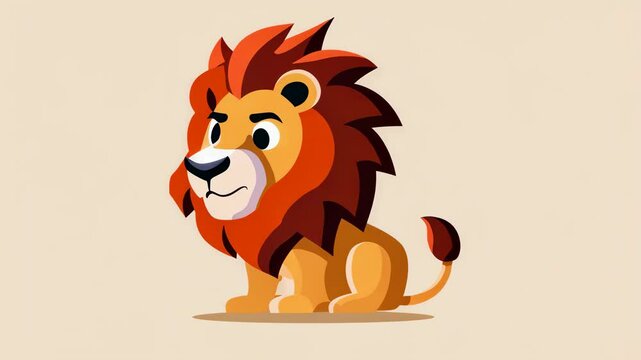 Modern lion logo design featuring a bold and playful cartoon style, perfect for branding and promotional materials.
