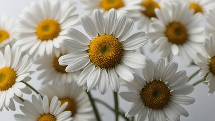 Obraz premium Chamomile flower pattern with soft shadows background