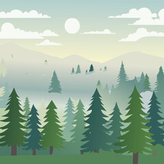 winter forest landscape