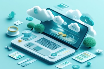 Digital innovation workshop cloud computing trends and data visualization techniques online graphic design tech environment