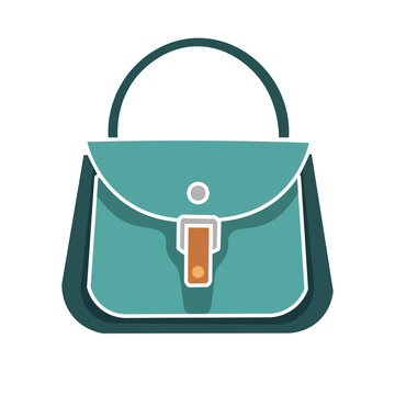 recommend clip art: Blue hand bag vector image, women handbag flat illustration, ladies purse clip art, blue handbags icon isolated on white background