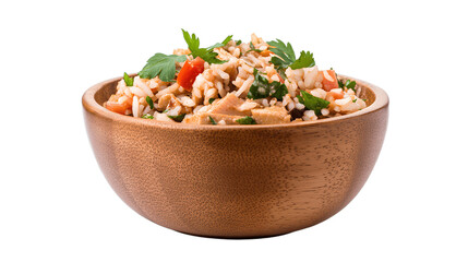 Bowl of Food on Transparent Background Cutout