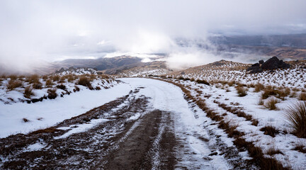 Winter scenes landscape central otago new zealand snow, mountains, hills, blue sky, stunning beauty