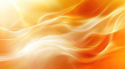 Soft Orange Waves with Light Swirls in a Gradient Background
