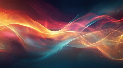 Obraz premium Colorful Waves of Light Creating a Stunning Abstract Background