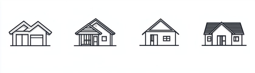 Home design concepts digital illustration architecture minimalist style creative viewpoint building ideas for modern living