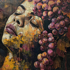 an artistic painting made in the style of abstraction and pop art 