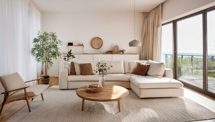 Fototapeta premium Creating a cozy atmosphere with textiles in rooms