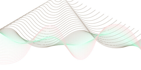 Abstract color smooth stripe dynamic wave line on a white stylized line art background. Design element technology suit for banner, poster, cover, brochure, flyer, website. vector illustration