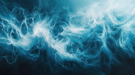 Obraz premium Abstract swirling blue and white energy, ethereal texture.