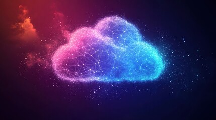 Cloud Computing Network Digital Data Concept