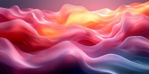 Obraz premium Abstract colorful flowing fabric waves. (1)