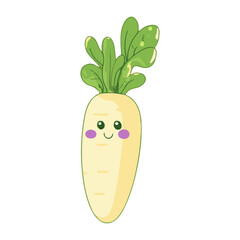 cute fruit vegetables vector illustration on white background