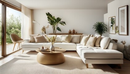 Unique accessories for your white and neutral living room design that add character and charm to space