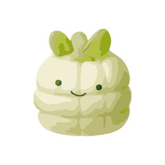 cute fruit vegetables vector illustration on white background