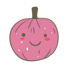 cute fruit vegetables vector illustration on white background