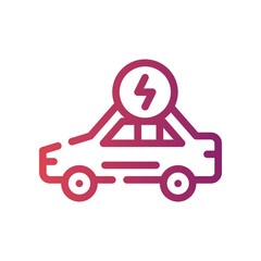 electric car gradient icon