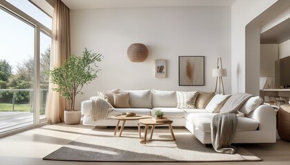 Creating a Stylish Entertainment Center in White and Neutral Living Room
