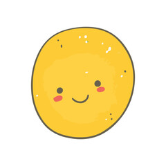 cute fruit vegetables vector illustration on white background