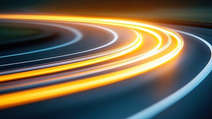 Fototapeta premium Abstract Curves Of Light And Motion Blur
