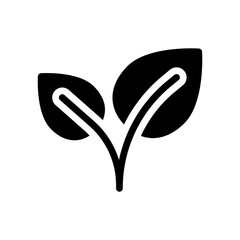 leaf glyph icon