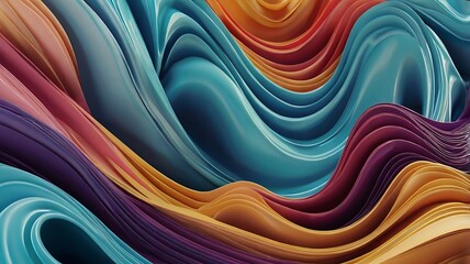 Fototapeta premium Abstract colorful wavy background.