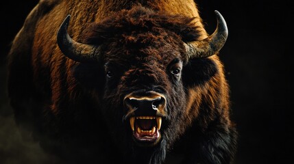 Majestic Bison: A Close Encounter with Nature's Power