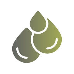 water drop flat gradient icon