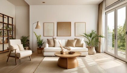 Fototapeta premium Personalized Touches for Your White and Neutral Living Room Decor