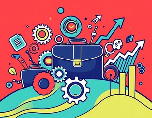 Obraz premium background with notes