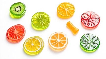 Fototapeta premium Colorful Fruit Hard Candy - Vibrant and Tasty