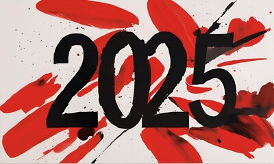 festive wallpaper featuring a Happy New Year 2025 design,2025 New Year's Eve Celebration.