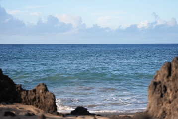Secret beach and coral rocks in Maui Hawaii