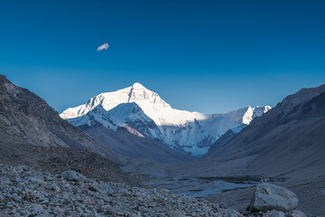 Mount Everest at sunset, Tibet, China