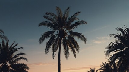 Tropical Sunset Silhouette