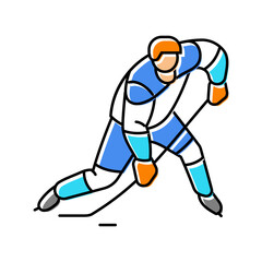 slap shot ice hockey sport game color icon vector. slap shot ice hockey sport game sign. isolated symbol illustration