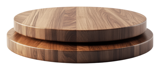 Stylish wooden boards for serving, cut out - stock png.