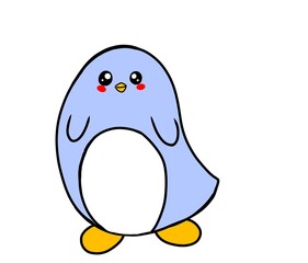 penguin cute animal drawing 寒い　鳥　自然　ペンギン　デフォルメ　動物　海鳥　