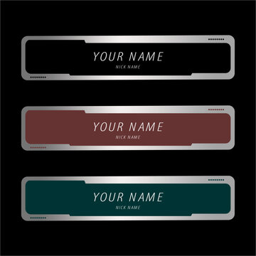 Customizable Name Tags in Modern Metallic Design