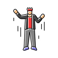 pogo dance subculture style color icon vector. pogo dance subculture style sign. isolated symbol illustration